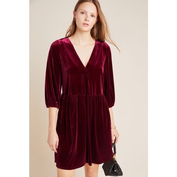 Anthropologie Dresses & Skirts - Anthropologie Greta Velvet Tunic Dress